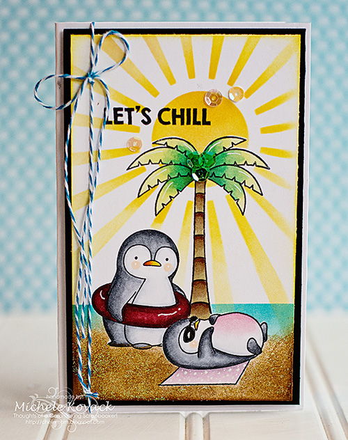 Let's Chill Card by Michelel Kovack for Scrapbook Adhesives by 3L and MFT Stamps Blog Hop JUL16