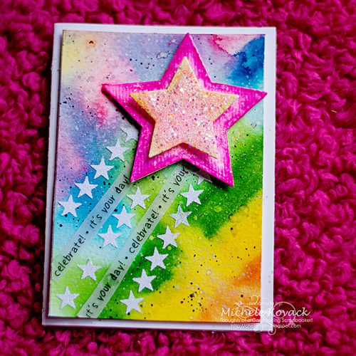 Watercolor and Stars with 3D Foam Creative Sheets! Card by Michele Kovack for Scrapbook Adhesives by 3L