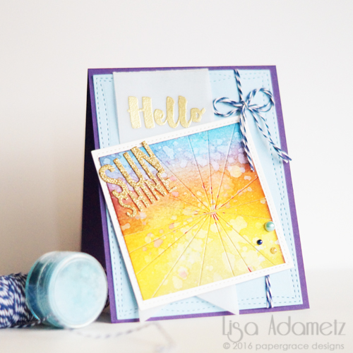 Hello Sunshine Card Tutorial by Lisa Adametz for Scrapbook Adhesives by 3L 