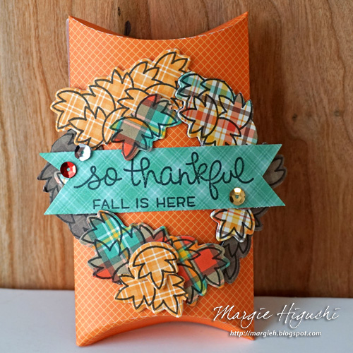 So Thankful Pillow Box by Margie Higuchi for Scrapbook Adhesives by 3L 