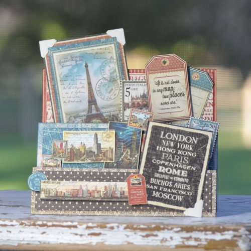 Travel Accordion Card by Beth Pingry for Scrapbook Adhesives by 3L w Graphic 45 BlogHop OCT16