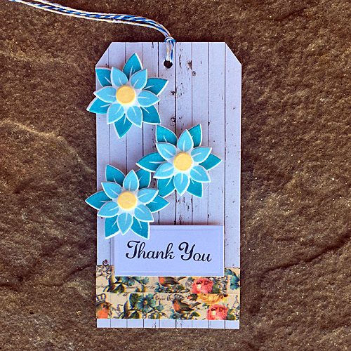 Floral Tag by Christine Emberson for Scrapbook Adhesives by 3L