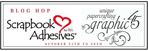 Scrapbook Adhesives by 3L and Graphic 45 Blog Hop OCT16 Logo