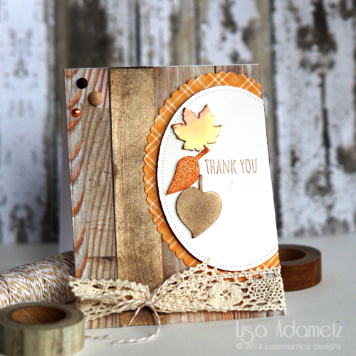 Fall Thank You card by Lisa Adametz