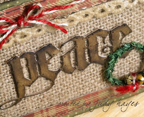 DIY Holiday Peace Mini Canvas with 3D Creative Foam Sheets by Judy Hayes for Scrapbook Adhesives by 3L