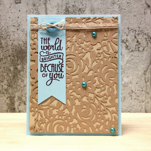 The World is Brighter Card by Tami Mayberry for Scrapbook Adhesives by 3L