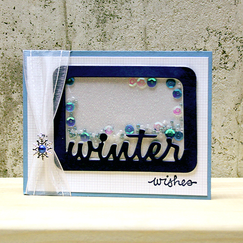 Winter Wishes Shaker Card by Tami Mayberry for Scrapbook Adhesives by 3L