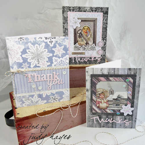 Winter Wishes Thank You Card by Judy Hayes