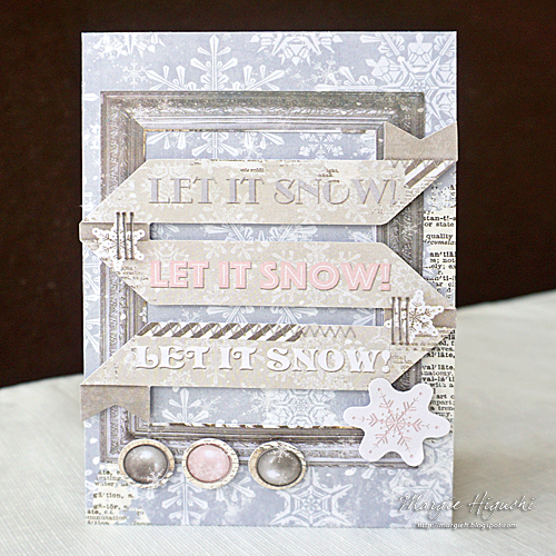 Let It Snow Pocket Card w Hot Cocoa by Margie HIguchi for Scrapbook Adhesives by 3L