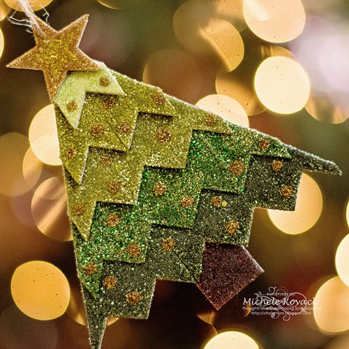 Christmas Tree Ornament using 3D Foam Shapes by Michele Kovack for Scrapbook Adhesives by 3L