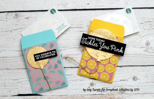 Celebrations Gift Card Holders Tutorial by Amy Tsutura for Scrapbook Adhesives by 3L