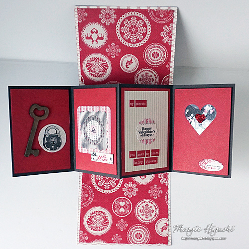 Valentine Twist Pop-Up Card Close Up by Margie Higuchi for Scrapbook Adhesives by 3L