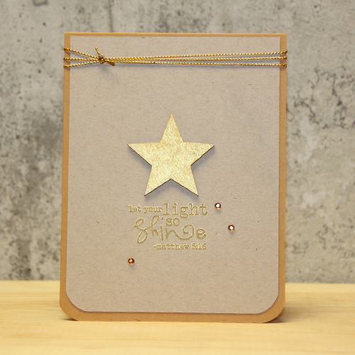 Gold Star Shine Card by Tami Mayberry for Scrapbook Adhesives by 3L