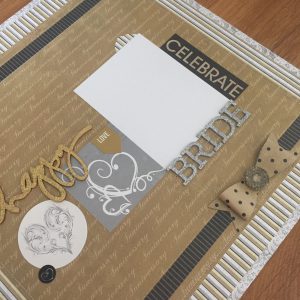 Wedding Layout with E-Z Runner Grand by Erica Houghton for Scrapbook Adhesives by 3L