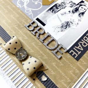 Wedding Layout with E-Z Runner Grand by Erica Houghton for Scrapbook Adhesives by 3L