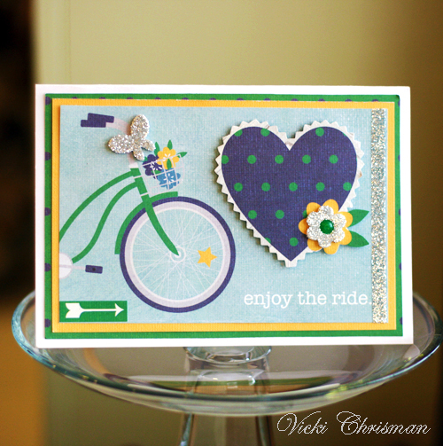 Enjoy the Ride Card square - add sparkle to adhesives