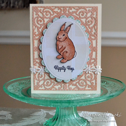 Creating Dimensional Hippity Hop Easter Card by Margie Higuchi for Scrapbook Adhesives by 3L