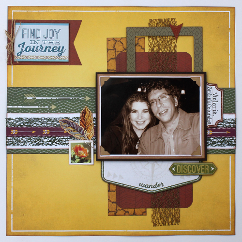 Find Joy in Journey Scrapbook Pg by Tracy McLennon for Scrapbook Adhesives by 3L/PHP BHop17