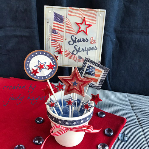 Stars and Stripes Centerpiece by Judy Hayes for Scrapbook Adhesives by 3L/Pape House Blog Hop day 5