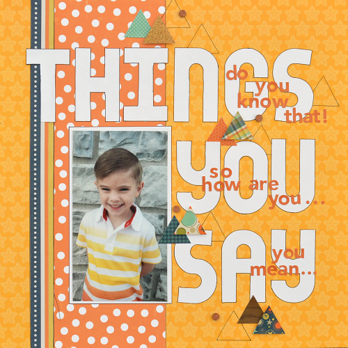 Little Boy Scrapbook Layout for Scrapbook Adhesives by 3L using E-Z Runner Grand and 3D Foam Squares