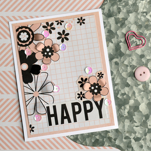 Happy Wedding Card using Adhesive Dots and 3D Foam Squares by Christine Meyer for Scrapbook Adhesives by 3L