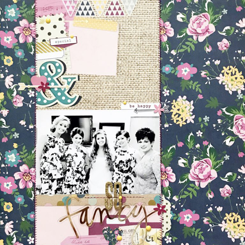 So Fancy Wedding Scrapbook Page