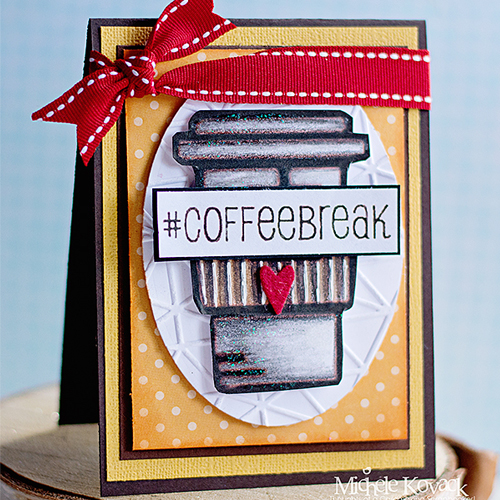 Coffee Break Card by Michele Kovack for Scrapbook Adhesives by 3L Summer17 Coffee Lovers BHop