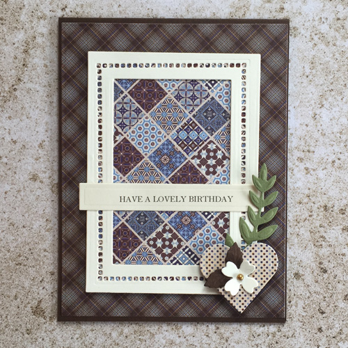 Plaid & masculine card tutorial by Christine Emberson