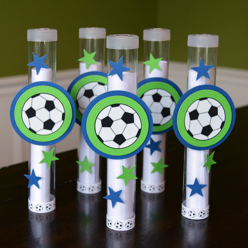 Soccer Birthday Party Invites using Scrapbook Adhesives by 3L