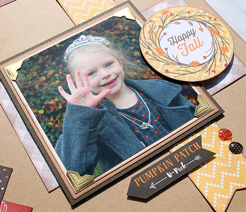 Fall Scrapbook page with Creative Photo Corners by Tracy McLennon for Scrapbook Adhesives by 3L