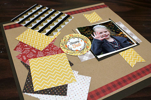 Fall Scrapbook page with Creative Photo Corners by Tracy McLennon for Scrapbook Adhesives by 3L