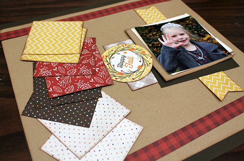 Fall Scrapbook page with Creative Photo Corners by Tracy McLennon for Scrapbook Adhesives by 3L