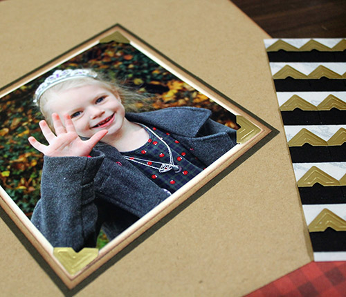 Fall Scrapbook page with Creative Photo Corners by Tracy McLennon for Scrapbook Adhesives by 3L