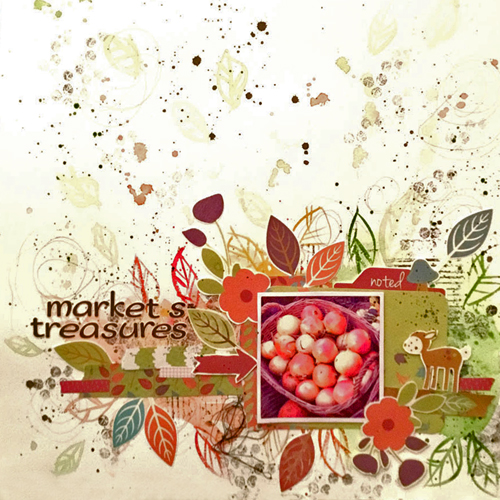 Market's Treasures Scrapbook Page by Lea Biccelli for Scrapbook Adhesives by 3L