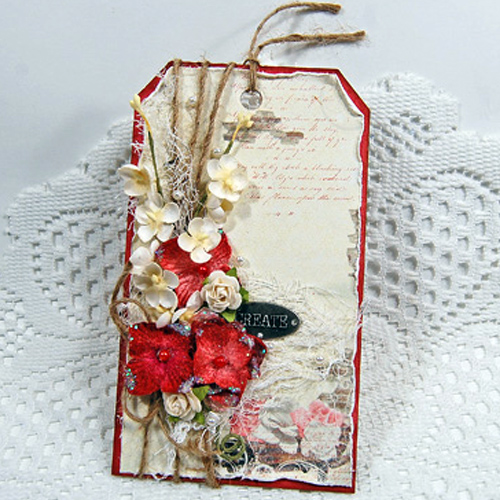 Layered Romantic Tag Tutorial by Marilyn Rivera for Scrapbook Adhesives by 3L Pic1