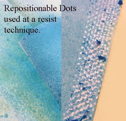 E-Z Dots Repositionable as a Resist Technique