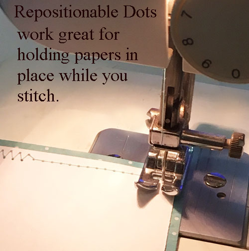 E-Z Dots Repositionable for paper sewing