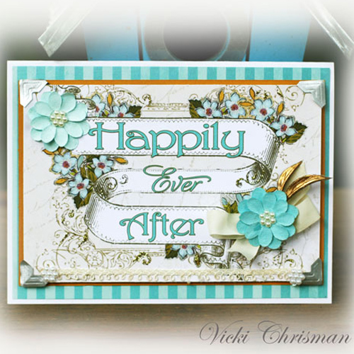 Happily Ever After Wedding Card by Vicki Chrisman for Scrapbook Adhesives by 3L