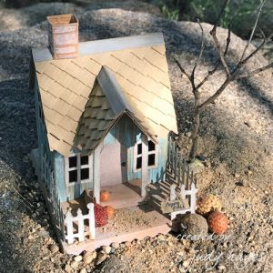 Tiny Paper House Tutorial with Photo Corners Shingles by Judy Hayes