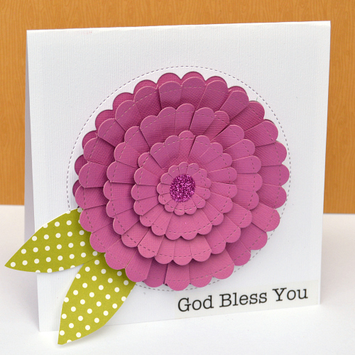 Lawn Fawn Blog Hop and Giveaway - Day 1 Mum Flower Card by Christine Meyer