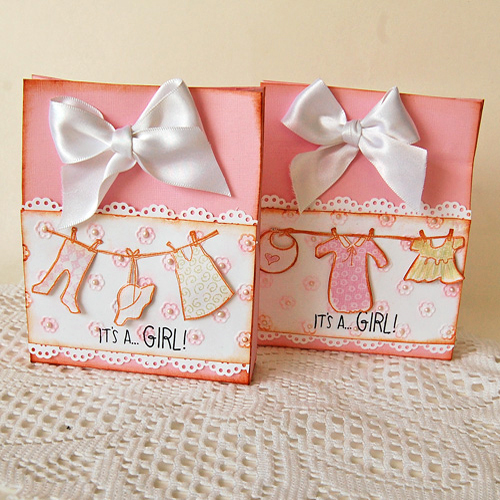 Sweet Baby Shower Party Favor Bags by Marilyn Rivera for Scrapbook Adhesives by 3L