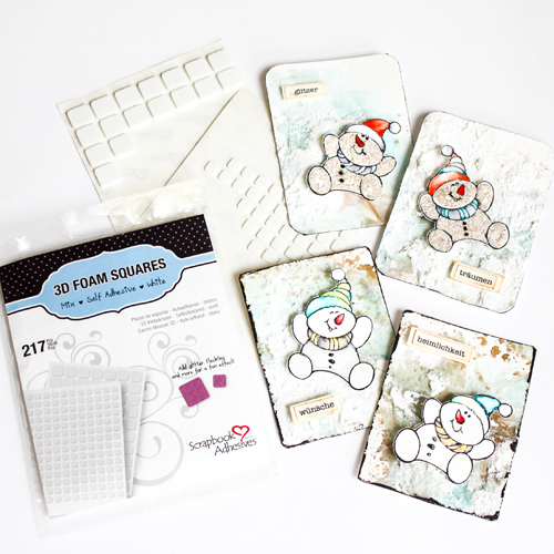 Stampendous Blog Hop and Giveaway - Day 5 Playful Snowman Cards by Stephanie Schutze