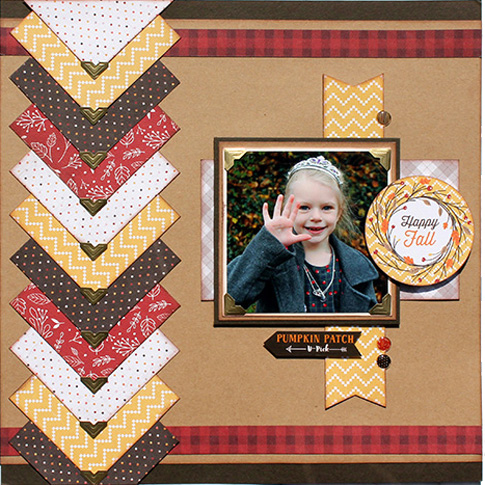 Fall Scrapbook page with Creative Photo Corners by Tracy McLennon for Scrapbook Adhesives by 3L