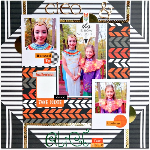 Halloween Layout with DIY 3D Foam Foiled Letters  by Dana Tatar for Scrapbook Adhesives by 3L