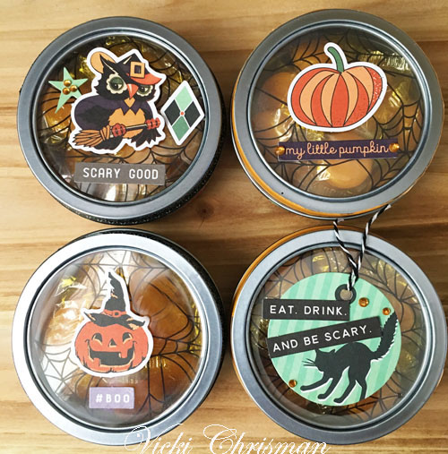 Spellbound Halloween Treat Tins by Vicki Chrisman for Scrapbook Adhesives by 3L