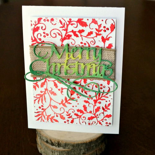 Holiday Cards and QuietFire Designs Blog Hop and Giveaway - Day 3 Merry Christmas Card by Dana Tatar for Scrapbook Adhesives by 3L