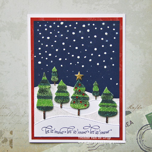 Let it Snow: Glittered 3D Foam Holiday Card by Yvonne van de Grijp for Scrapbook Adhesives by 3L