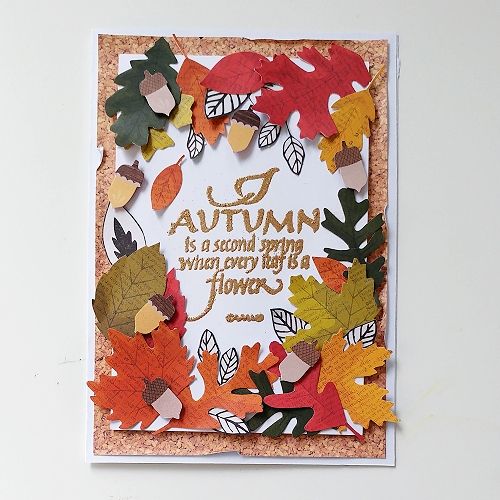 Seasonal Cards on Quietfire Design Blog Hop and Giveaway - Day 5 Autumn Leaf Card by Jana Maiwald-McCarthy for Scrapbook Adhesives by 3L