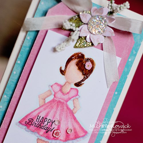 Birthday Girl With No Line Coloring by Michele Kovack for Scrapbook Adhesives by 3L