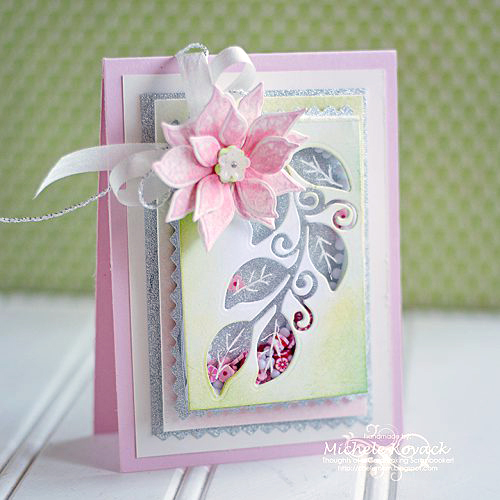 Poinsettia Shaker Card by Michele Kovack for Scrapbook Adhesives by 3L